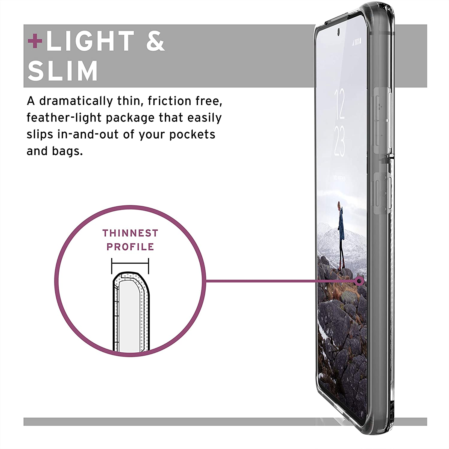 GEAR Galaxy Samsung, Lucent, 5G, [U] UAG Ultra Transparent ARMOR Backcover, URBAN S21