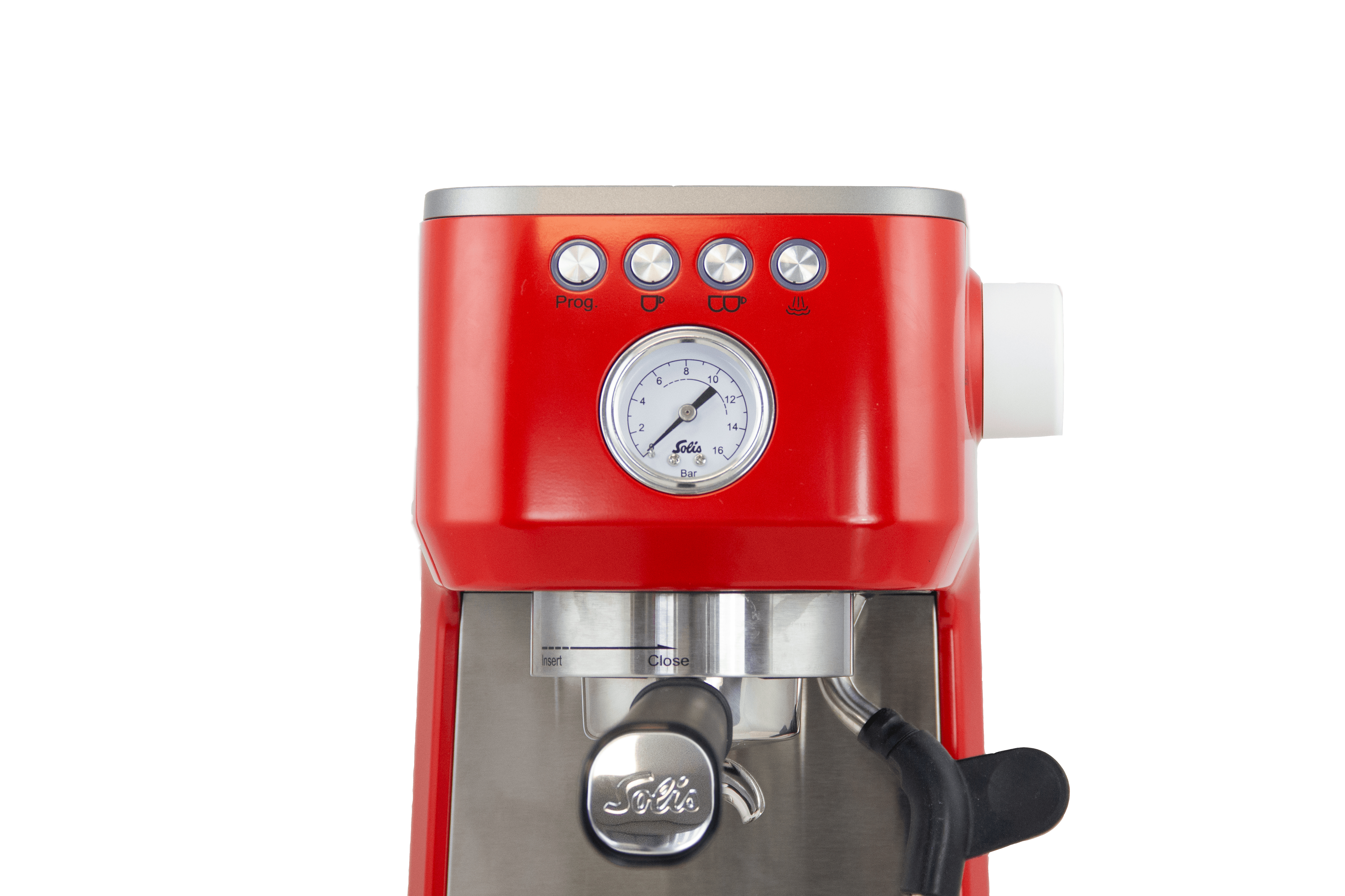 | OF Espressomaschine Siebträgermaschine Milchaufschäumer Rot Barista SOLIS SWITZERLAND Plus 1170 Perfetta |