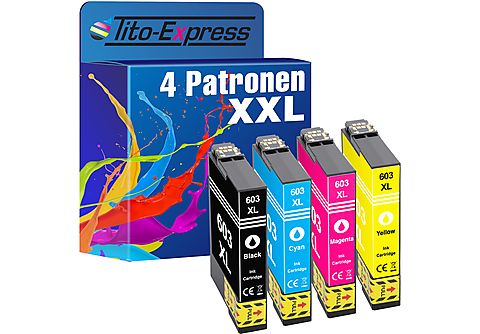 TITO-EXPRESS PLATINUMSERIE 4er Set ersetzt Epson 603 XL Tintenpatronen  Black, Cyan, Magenta, Yellow (C 13 T 03A64010)