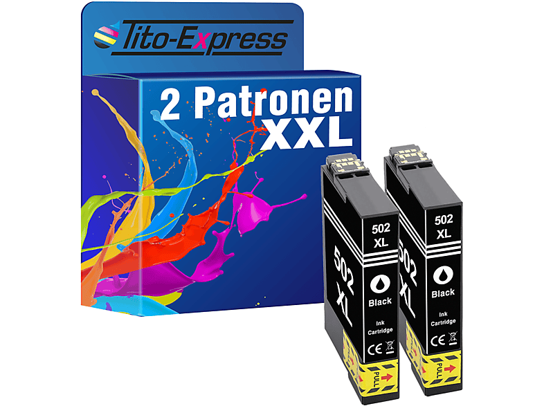 (C13T02W14010) 2 XL Tintenpatronen Patronen ersetzt 502 Epson Black PLATINUMSERIE TITO-EXPRESS