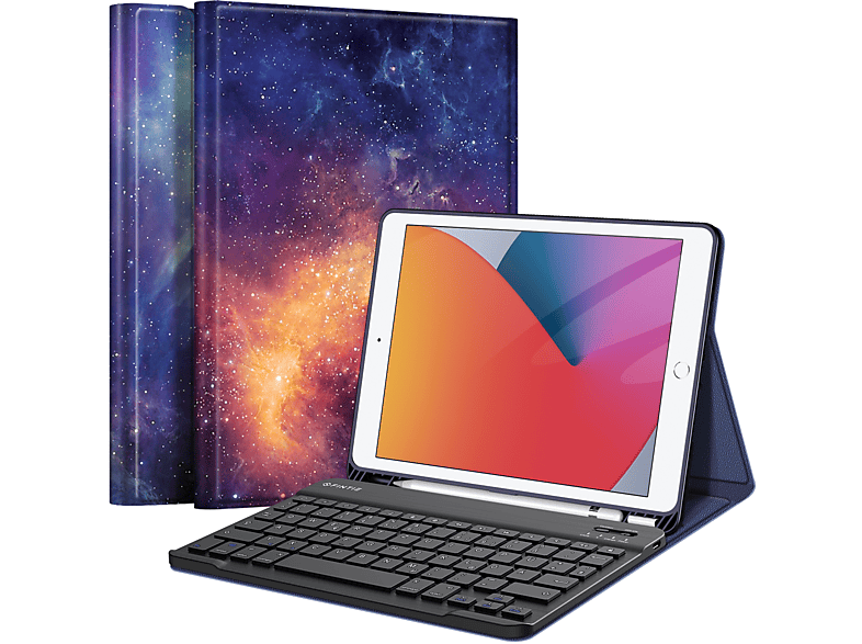Zoll - Apple, iPad 10.2 + (9/8/7 2021/2020/2019), Bookcover, FINTIE Roségold Generation Tastatur, Hülle