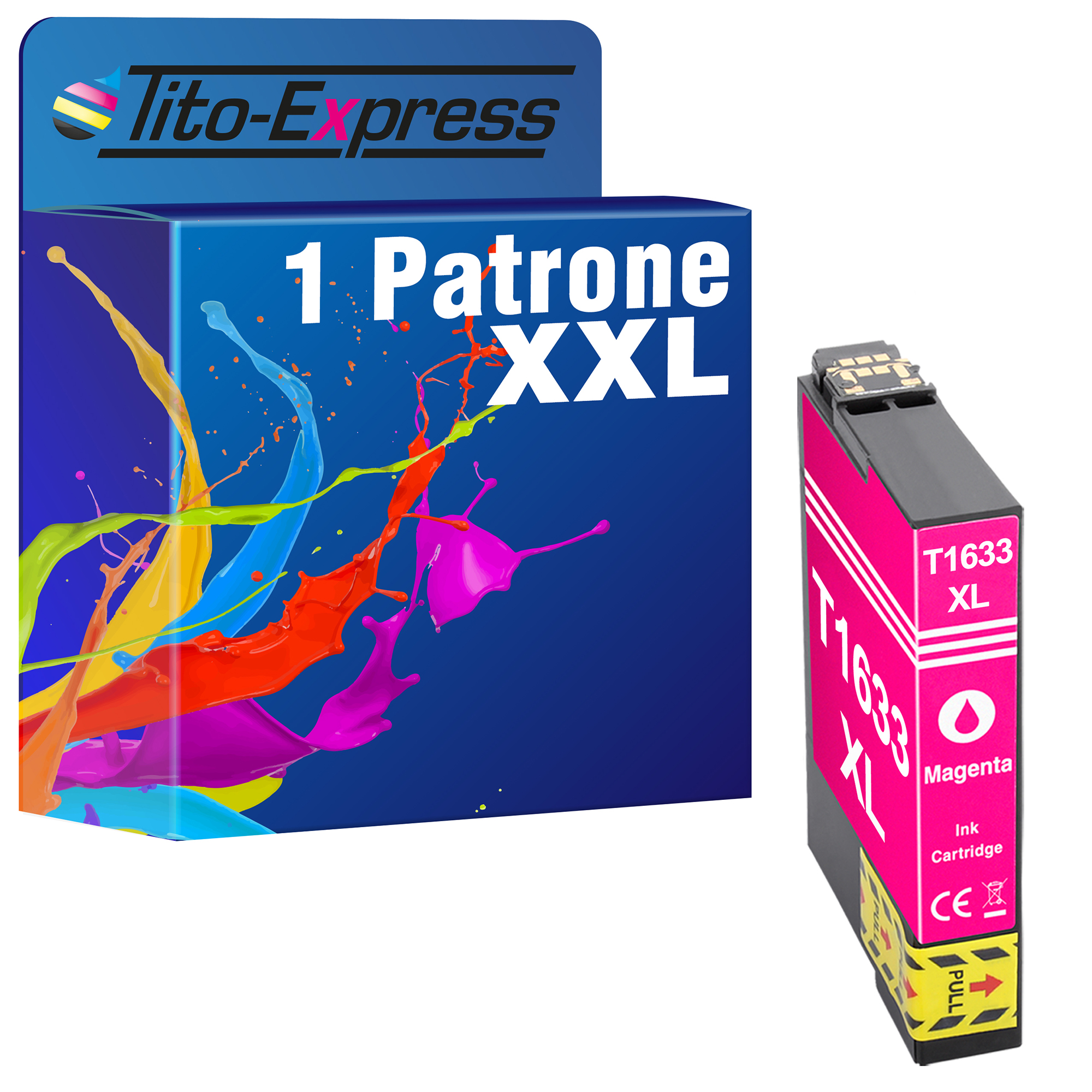 1 (C13T16334010) TITO-EXPRESS ersetzt Epson Patrone Tintenpatrone Magenta PLATINUMSERIE T1633 16XL