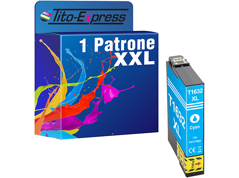 16XL ersetzt 1 T1632 Patrone PLATINUMSERIE Epson Tintenpatrone TITO-EXPRESS (C13T16324010) Cyan