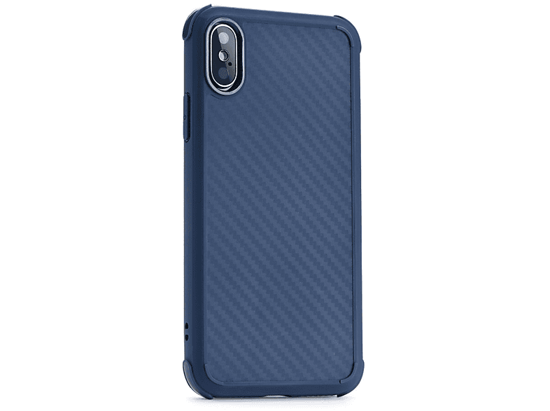 COFI Roar Armor Carbon, Bumper, Apple, iPhone XS, Blau