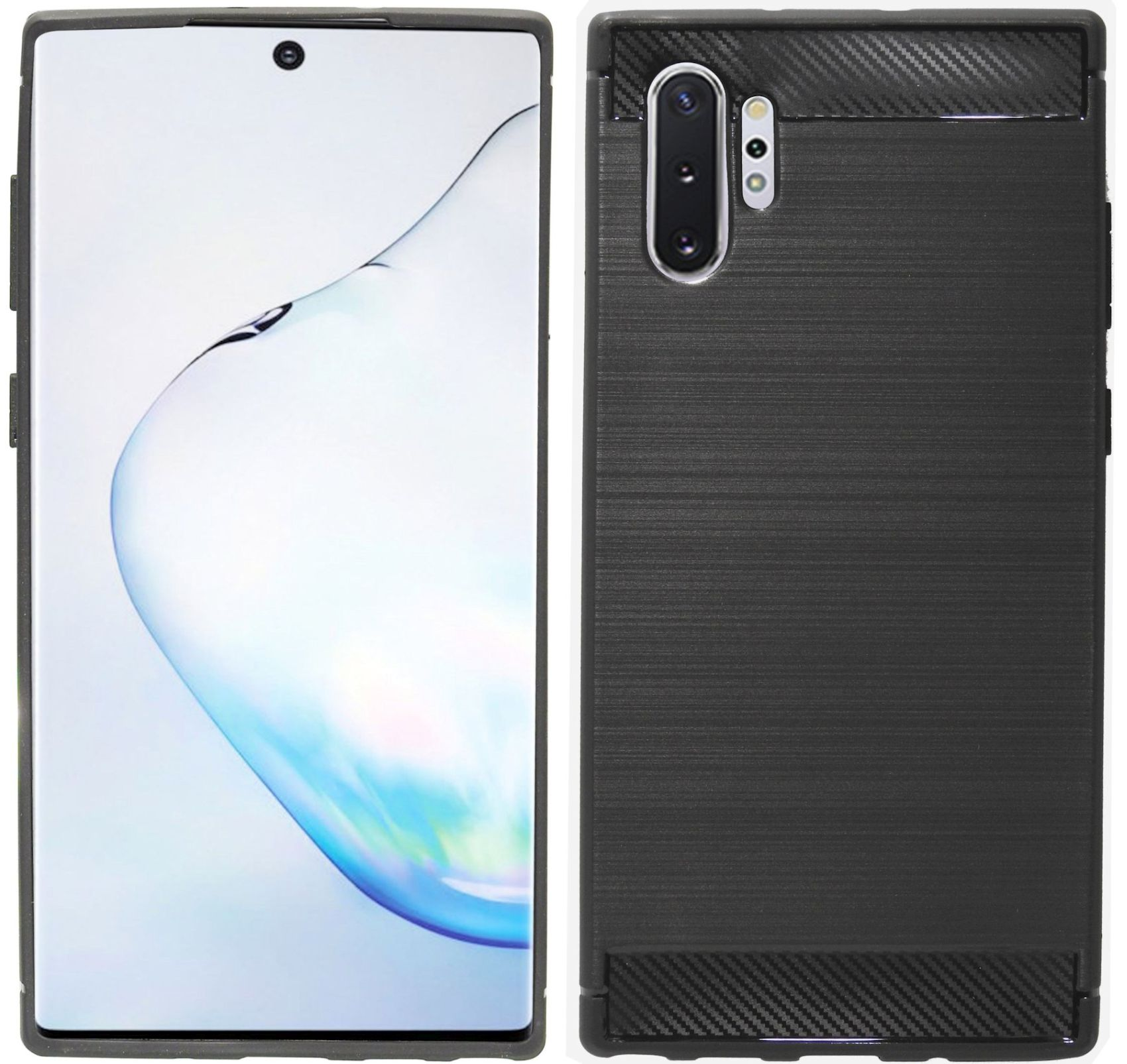 Case, 10 Note Samsung, Schwarz Carbon-Look COFI Bumper, Plus, Galaxy