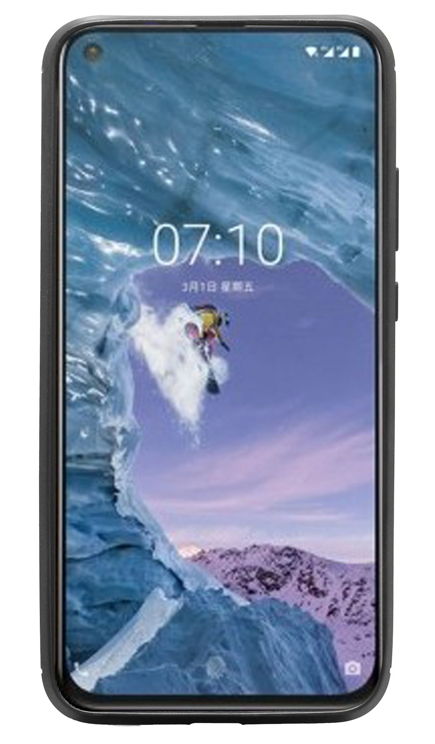 Bumper, COFI Case, Schwarz Carbon-Look Nokia, 6.2,
