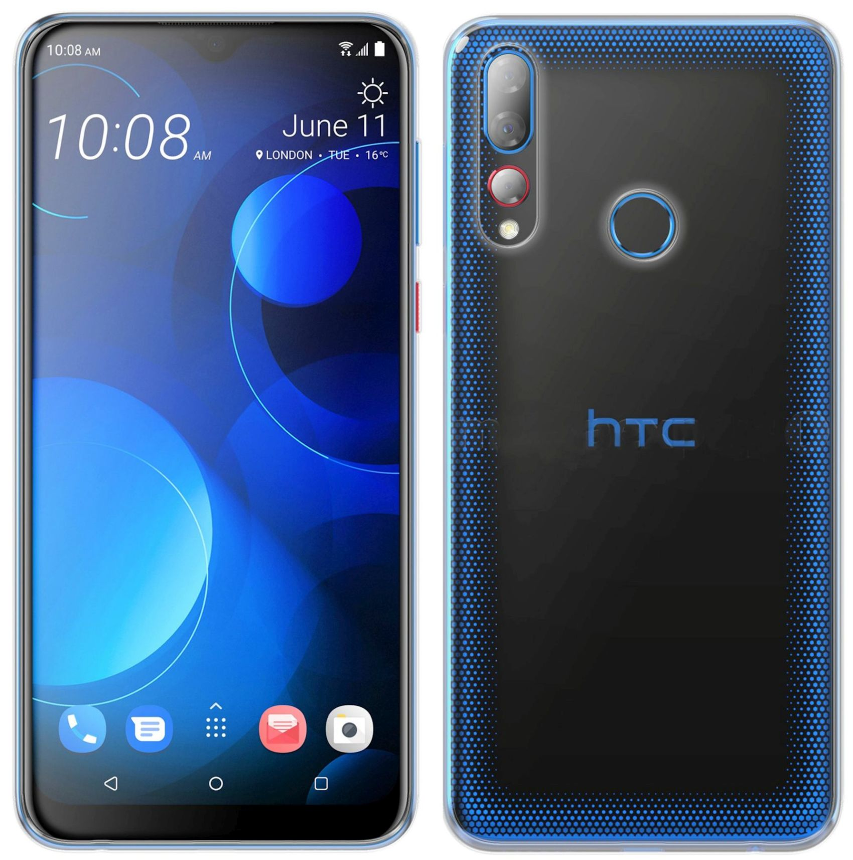Case, Basic Plus, HTC, Transparent 19+ COFI Desire Bumper,