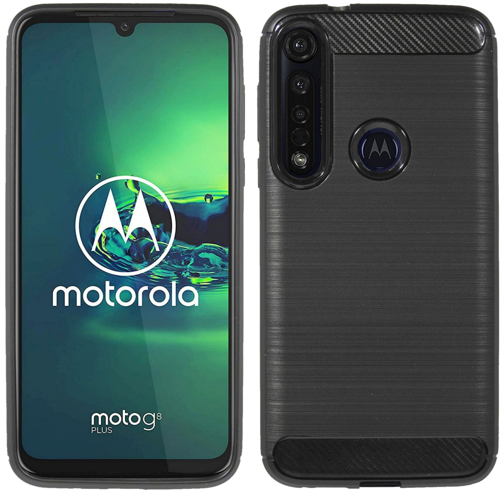 Plus, Motorola, Bumper, Carbon-Look Case, Schwarz G8 COFI Moto