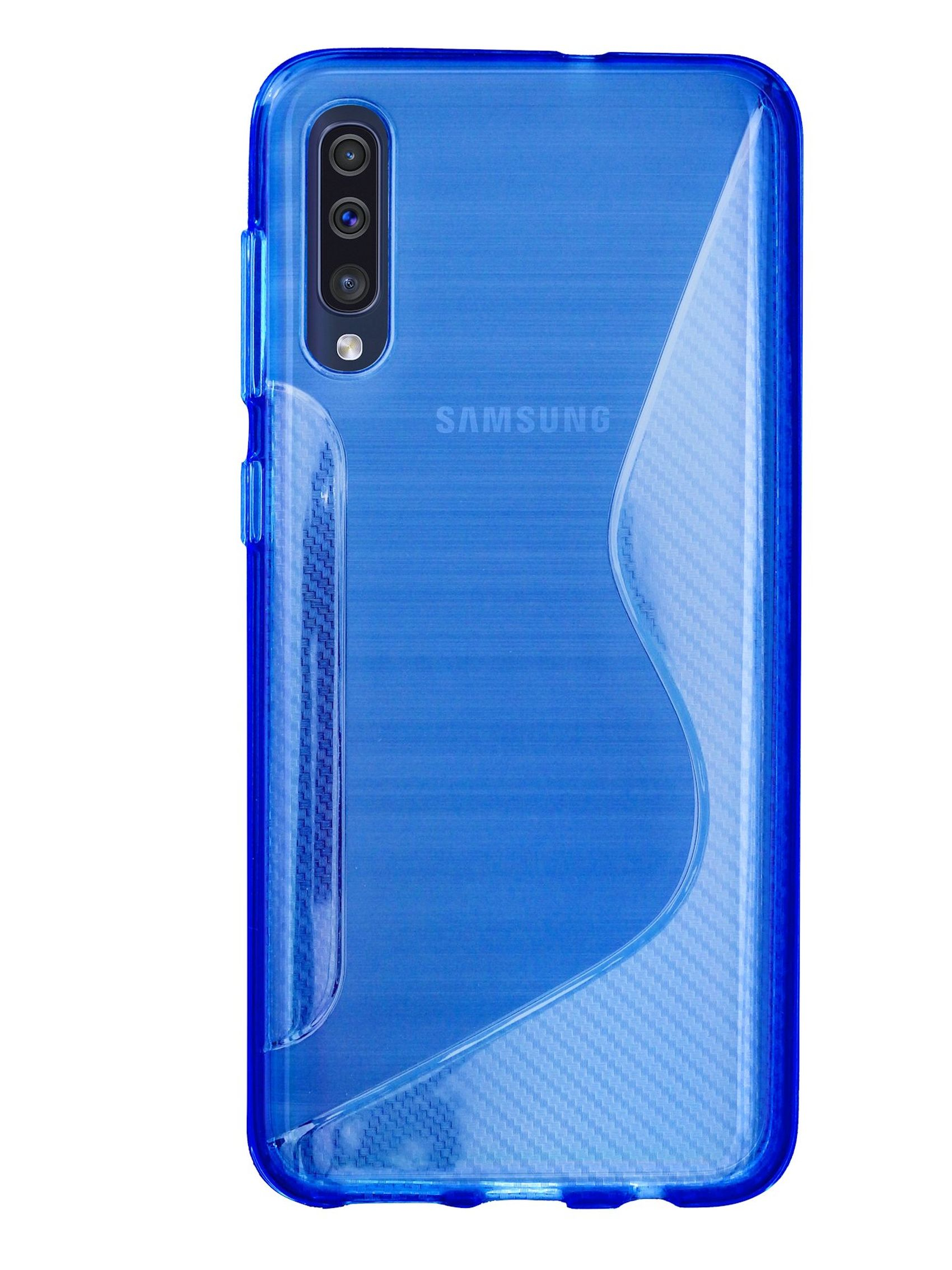 A50, COFI Galaxy S-Line Samsung, Cover, Bumper, Blau