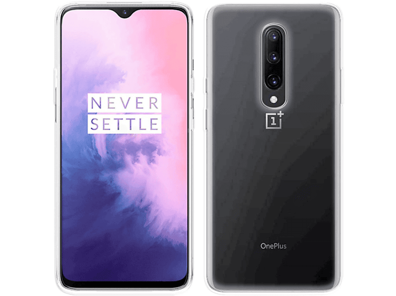 COFI cofi1453® Silikon Hülle Basic kompatibel mit OnePlus 7 Case TPU Soft Handy Cover Schutz Transparent, Bumper, OnePlus, 7, Transparent