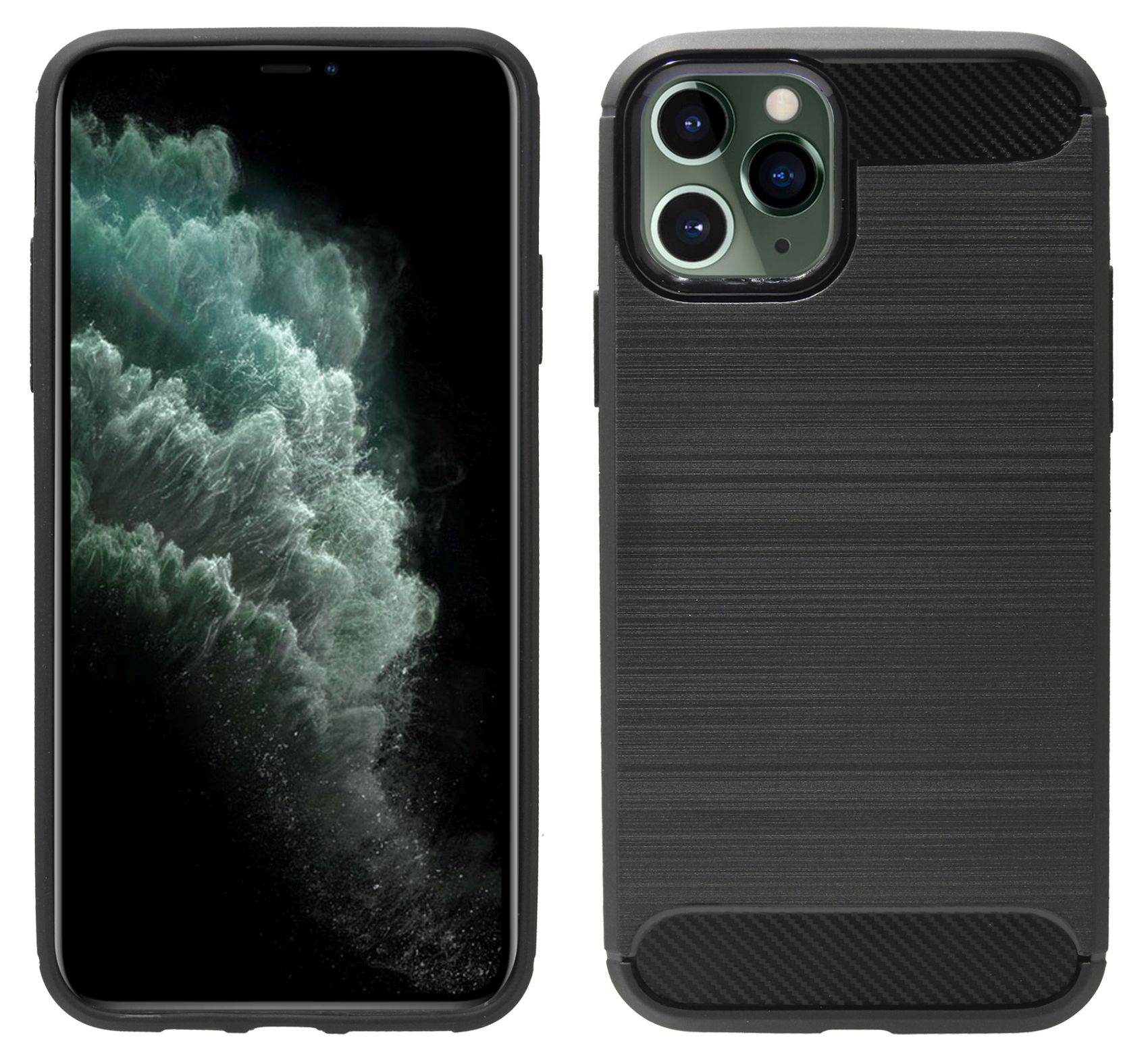 Carbon-Look Apple, Schwarz COFI Case, Max, iPhone Pro 11 Bumper,
