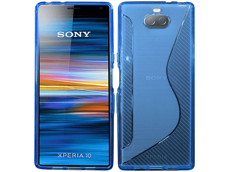 COFI S-Line Cover, Bumper, Sony, Xperia 10, Blau