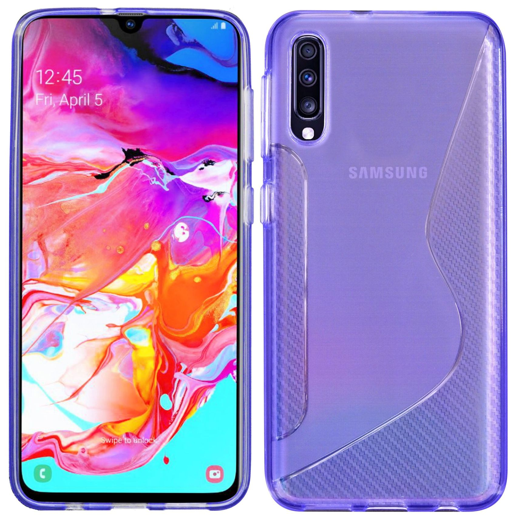 COFI S-Line Violett Galaxy Samsung, A70, Bumper, Cover