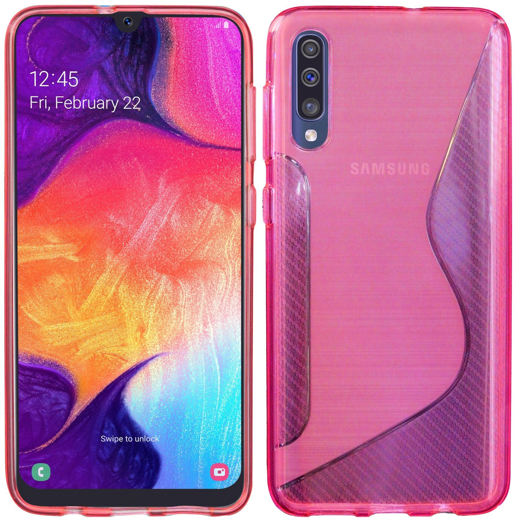 COFI S-Line Cover, Bumper, Samsung, Galaxy A50, Rosa