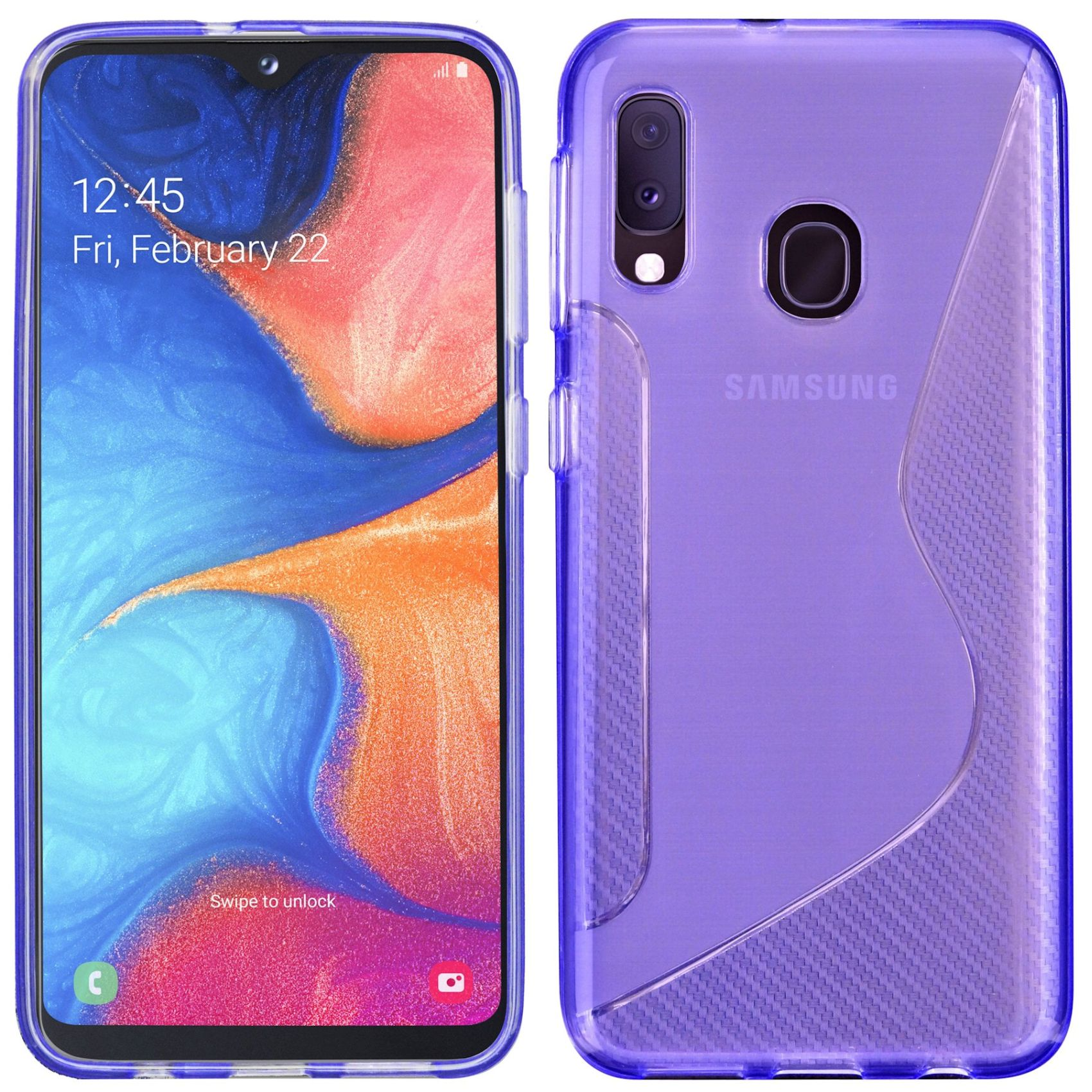 COFI S-Line Cover, Bumper, A20e, Galaxy Violett Samsung