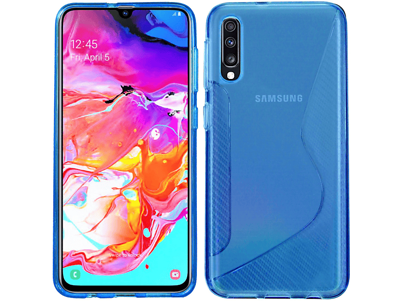 COFI S-Line Blau Galaxy A70, Samsung, Cover, Bumper