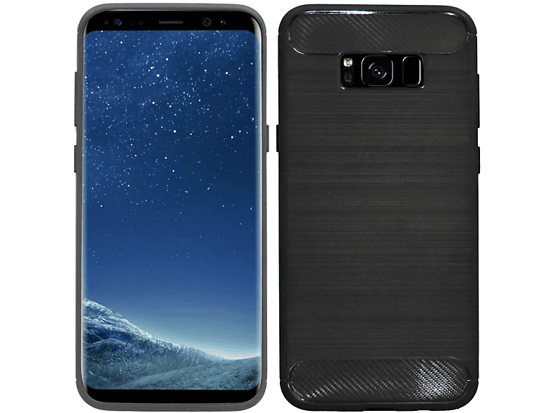 COFI Case, Galaxy Schwarz Samsung, Carbon-Look Plus, S8 Bumper,