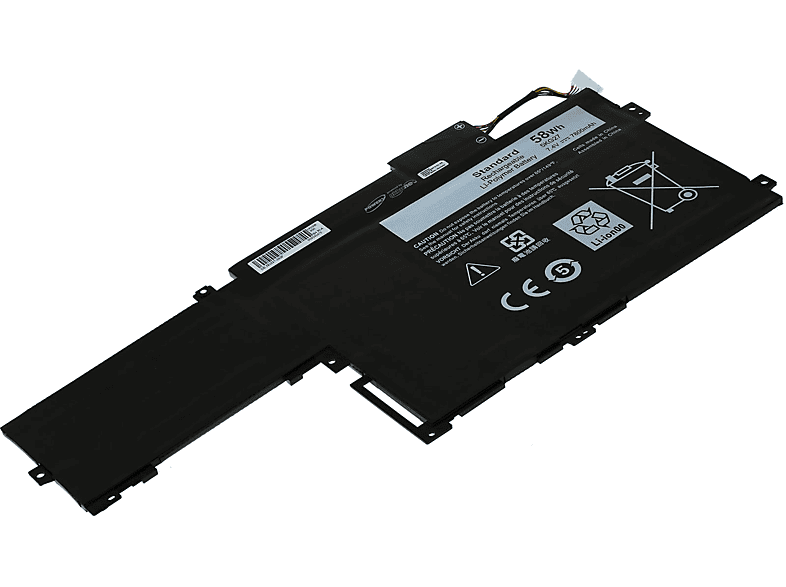 POWERY Akku für Dell Typ C4MF8 Li-Polymer Akku, 7.4 Volt, 7830mAh