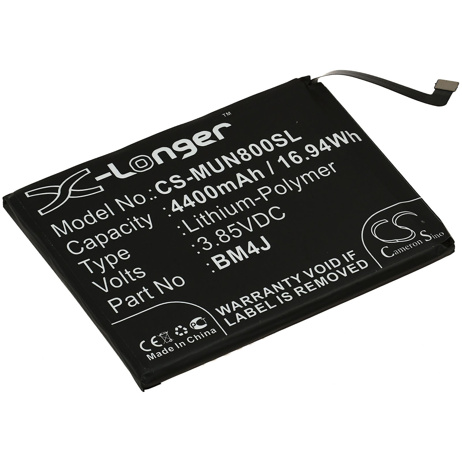 POWERY Akku für Xiaomi Typ Li-Polymer 3.85 BM4J Volt, 4400mAh Akku