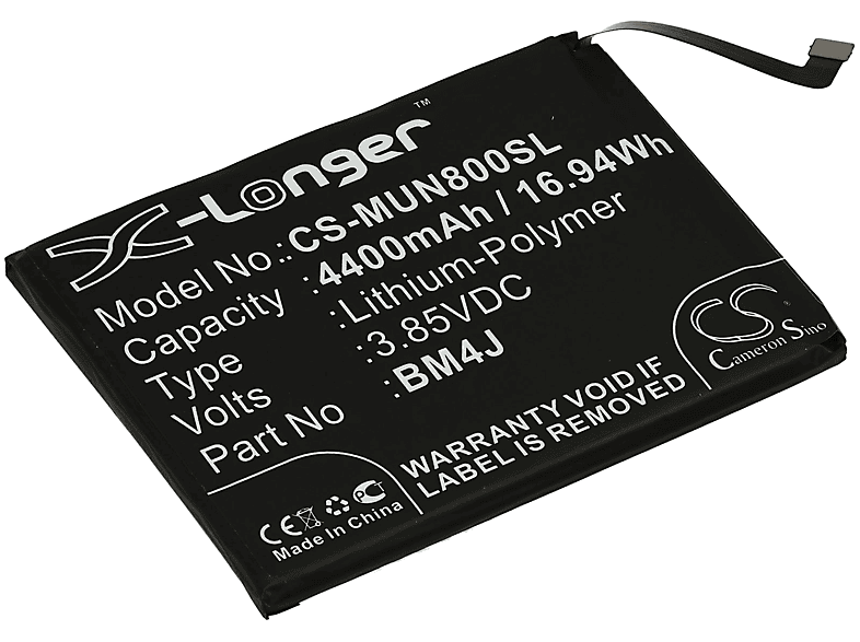 POWERY Akku für Xiaomi Typ Li-Polymer 3.85 BM4J Volt, 4400mAh Akku