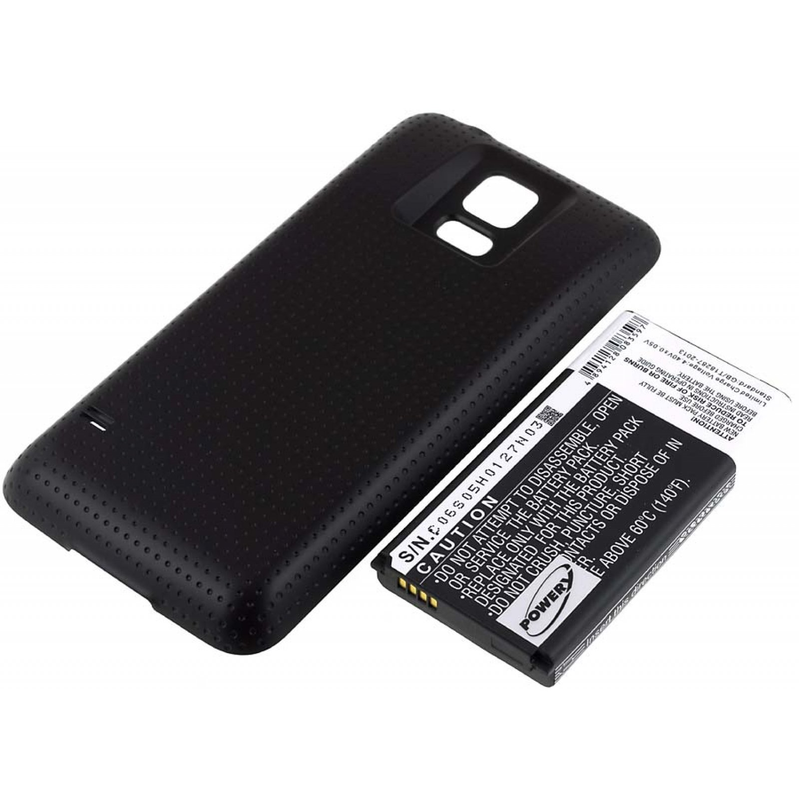 POWERY Akku Samsung Volt, 5600mAh Galaxy 3.85 S5 Akku, für Li-Ion