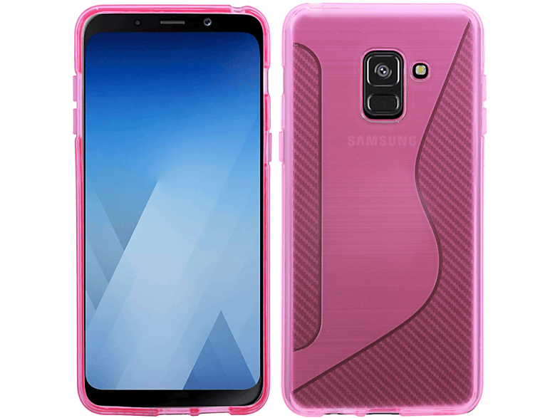 COFI S-Line Cover, Bumper, Samsung, Galaxy A8 Plus 2018, Rosa