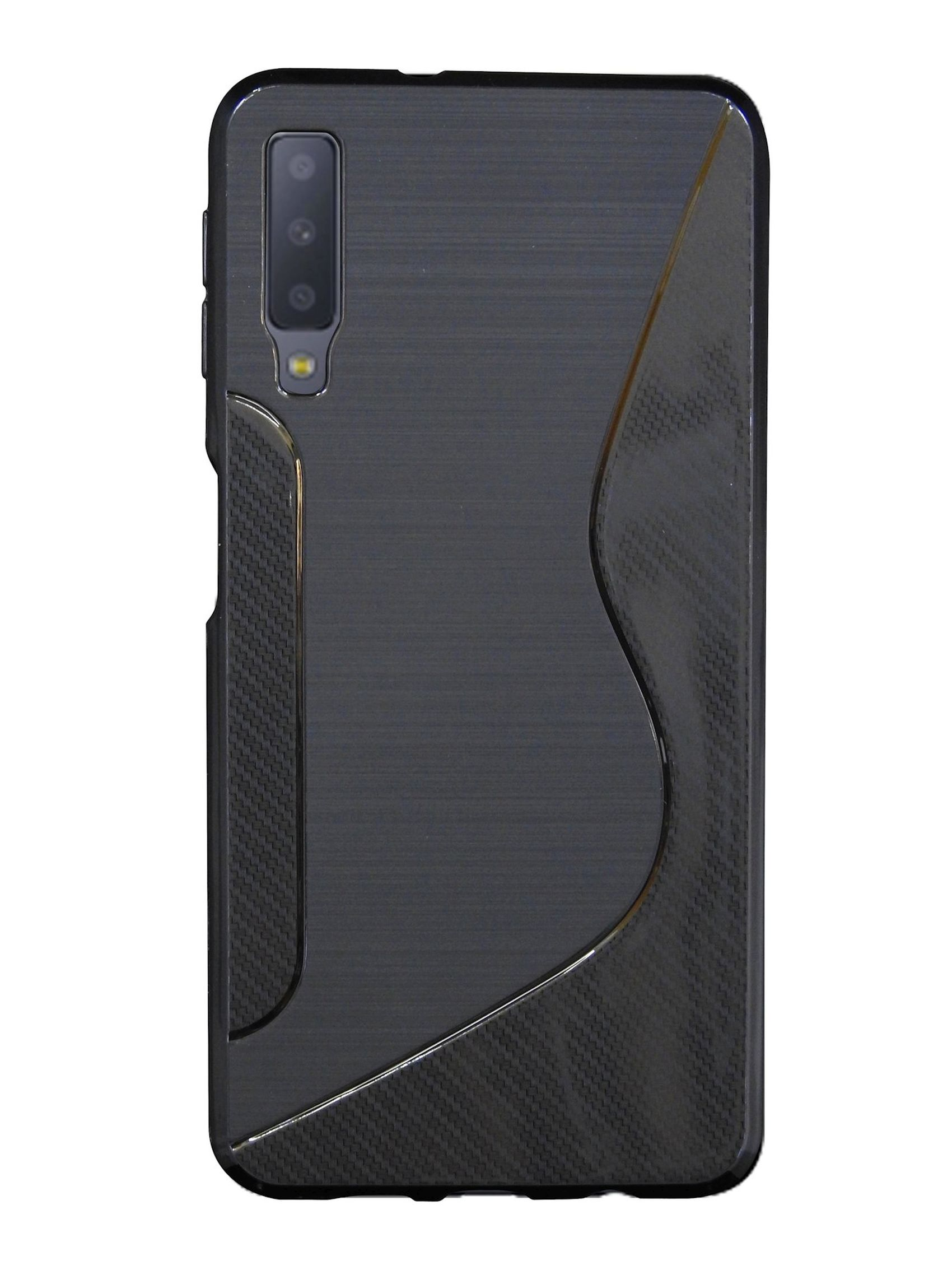 COFI S-Line Cover, Bumper, 2018, Samsung, Schwarz A7 Galaxy