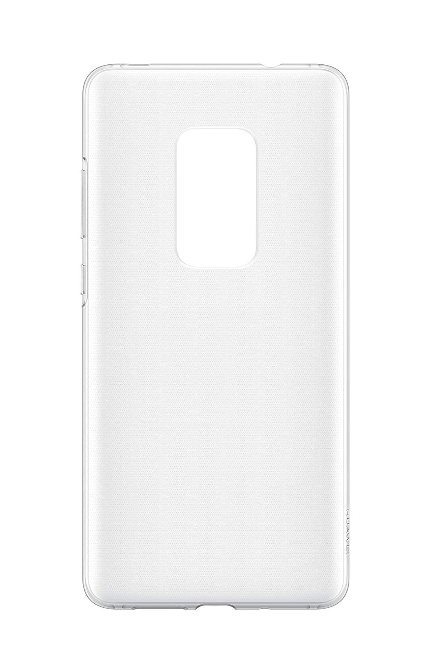Transparente Handyhülle, Rückansicht mit Kameraausschnitt und dem Design des Telefons.