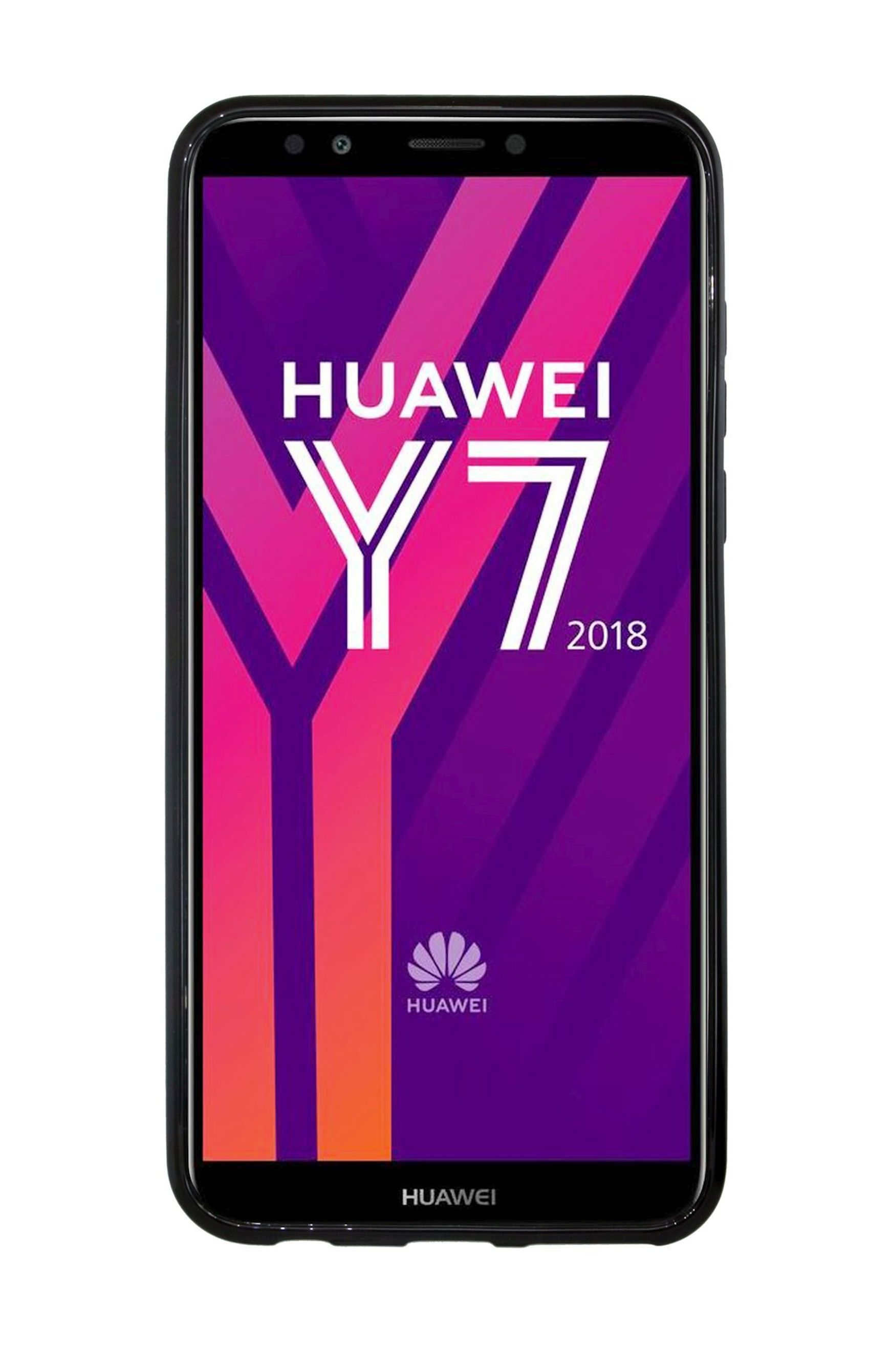 COFI S-Line Cover, 2018, Huawei, Schwarz Bumper, Y7