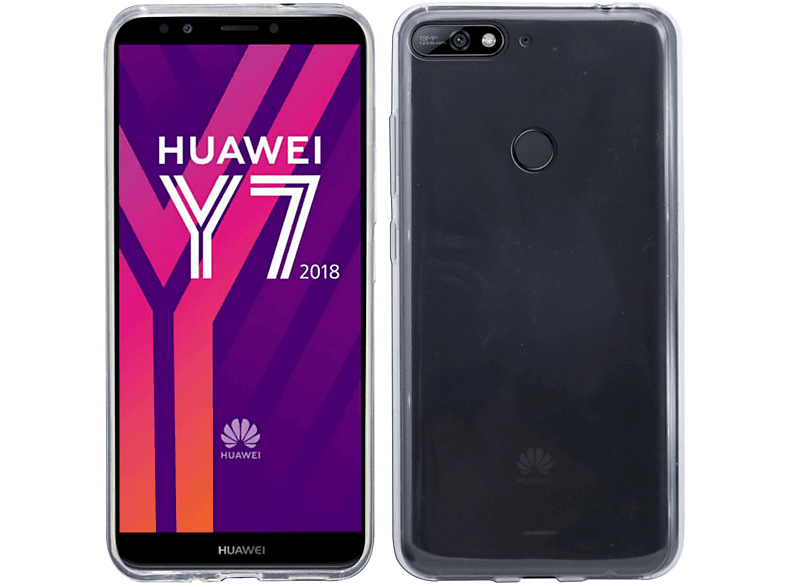 COFI Huawei Y7 Prime 2018 Transparent Y7 Bumper, Cover Case Schutzhülle 2018, Prime Transparent, Huawei, Silikon Handy