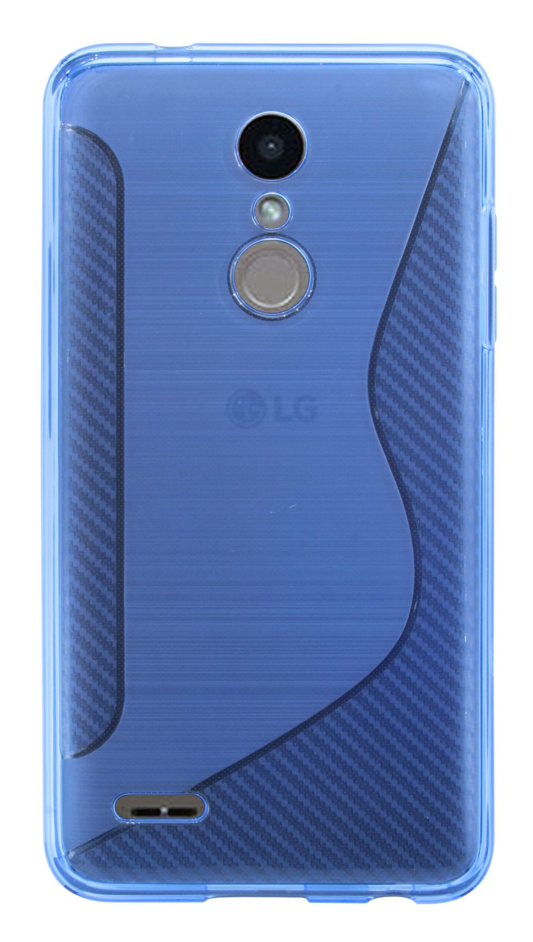 COFI LG Case Cover Blau, in K9, Silikonschale Hülle Bumper Zubehör K9//S-Line Bumper, SchutzHülle LG, Silikon TPU Blau