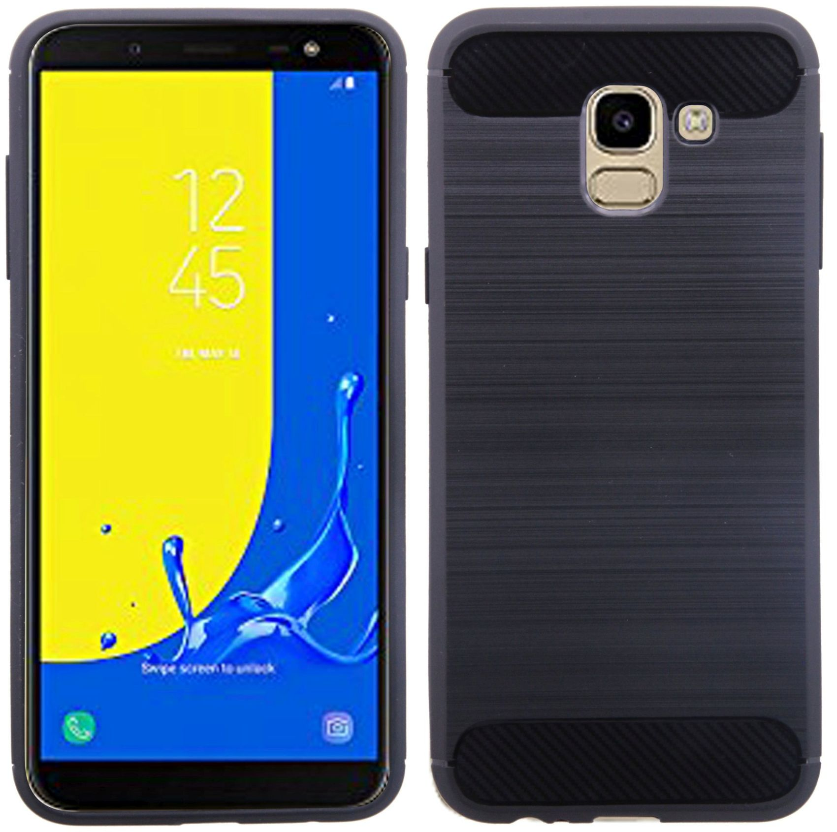 Galaxy Schwarz J6 Hülle Case, Bumper, Samsung, Silikon COFI 2018,