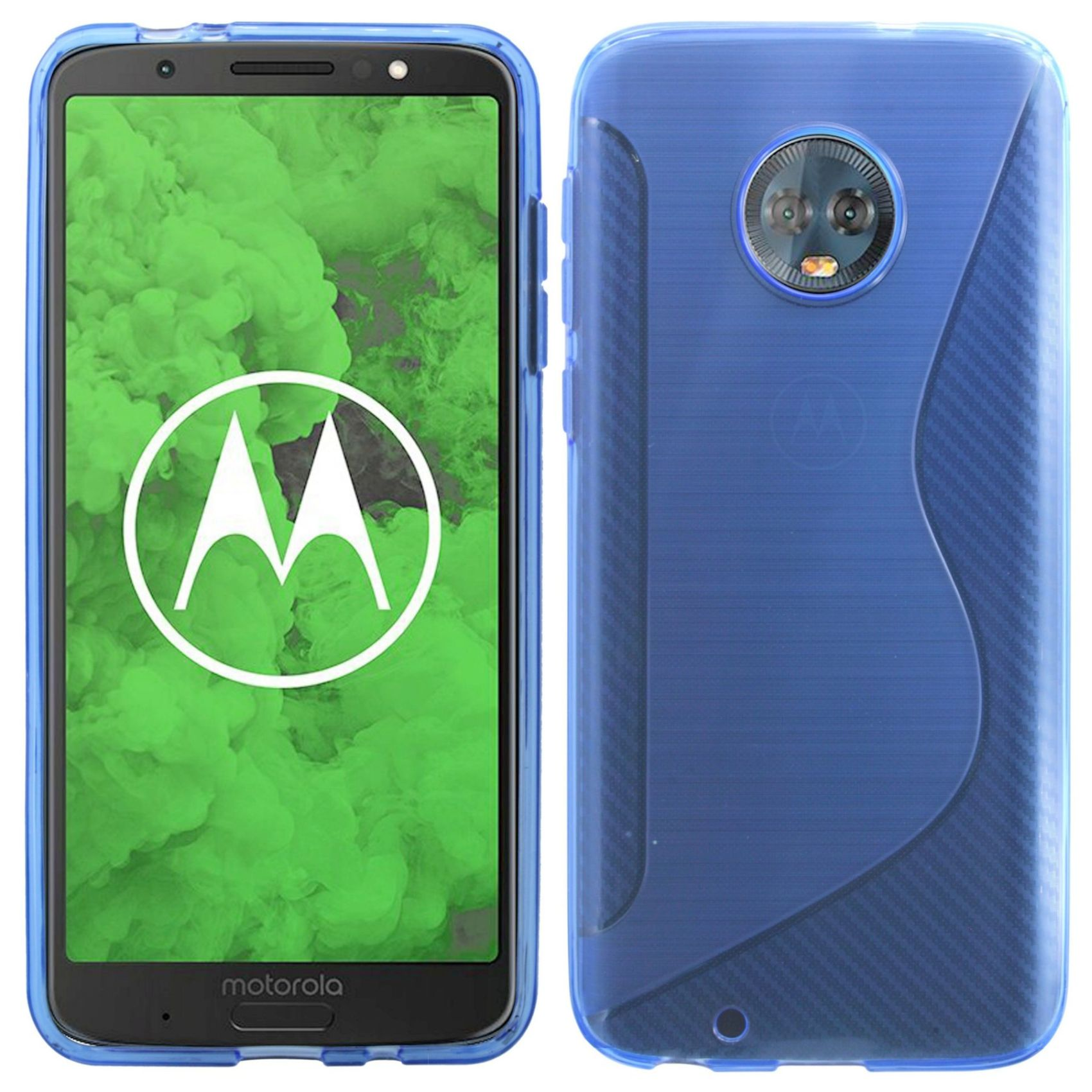 COFI S-Line Cover, Bumper, Moto G6 Blau Motorola, Plus
