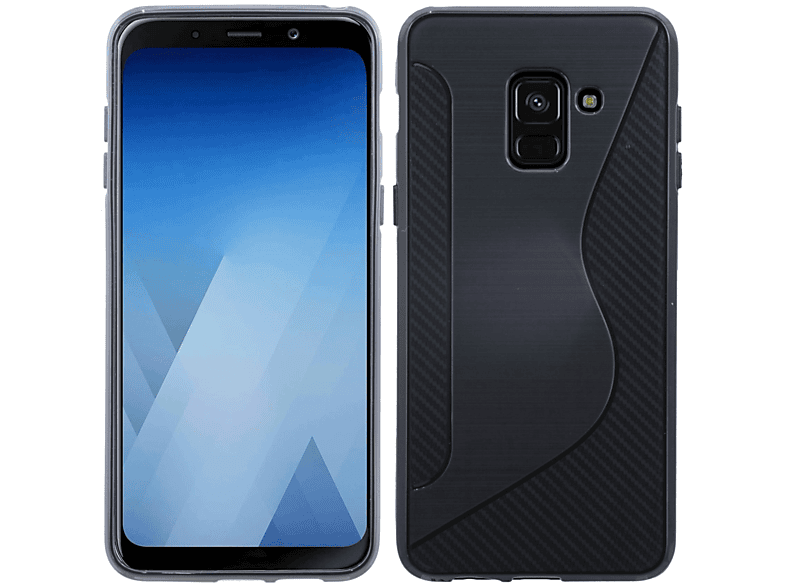 A8 Samsung, 2018, Plus COFI Schwarz Bumper, S-Line Cover, Galaxy