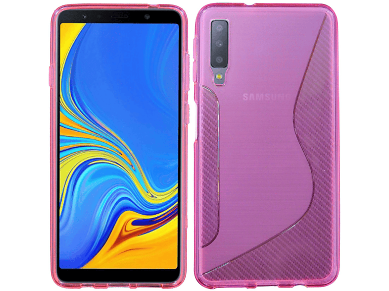 COFI S-Line Samsung, A7 Galaxy 2018, Rosa Cover, Bumper
