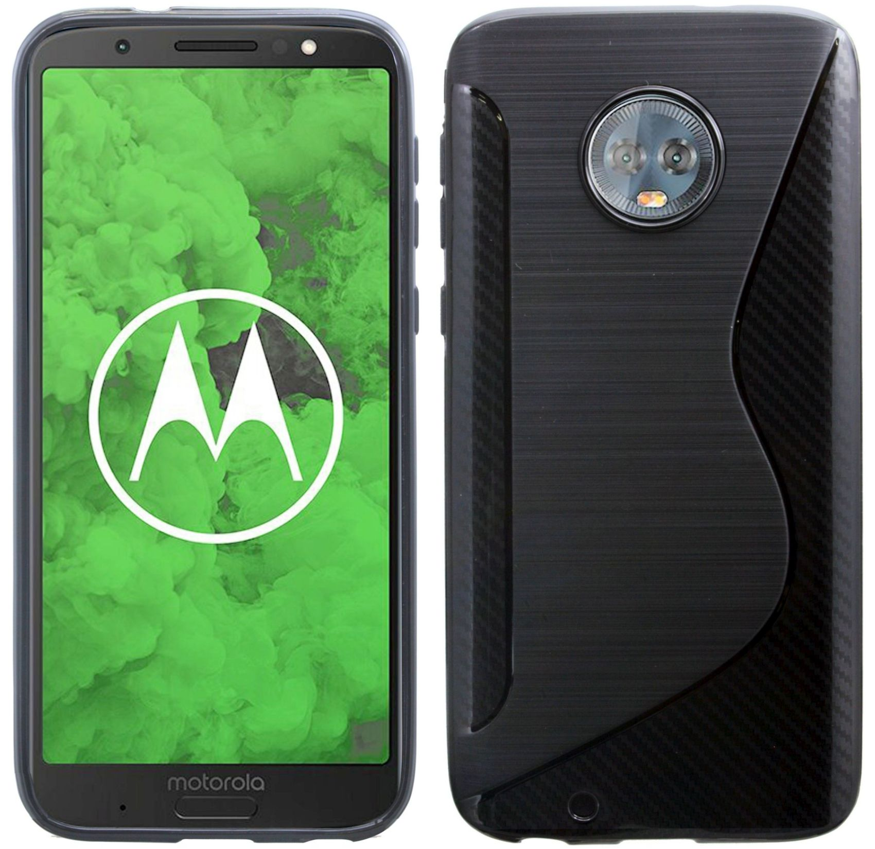 Bumper, Moto S-Line Motorola, Schwarz G6 Plus, Cover, COFI