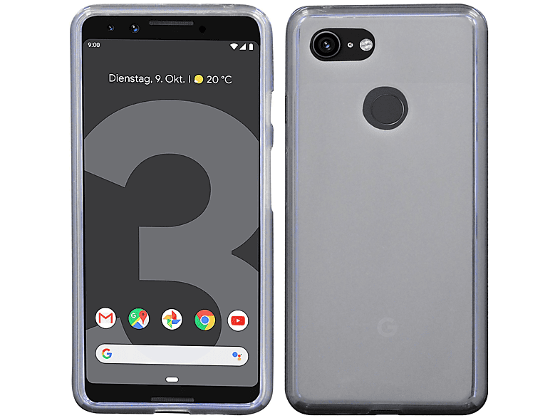 Case, COFI 3 Pixel Hülle Grau Google, XL, Silikon Bumper,