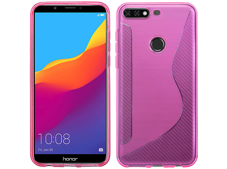 COFI Honor 7C//S-Line TPU SchutzHülle Silikon Hülle Silikonschale Case ...