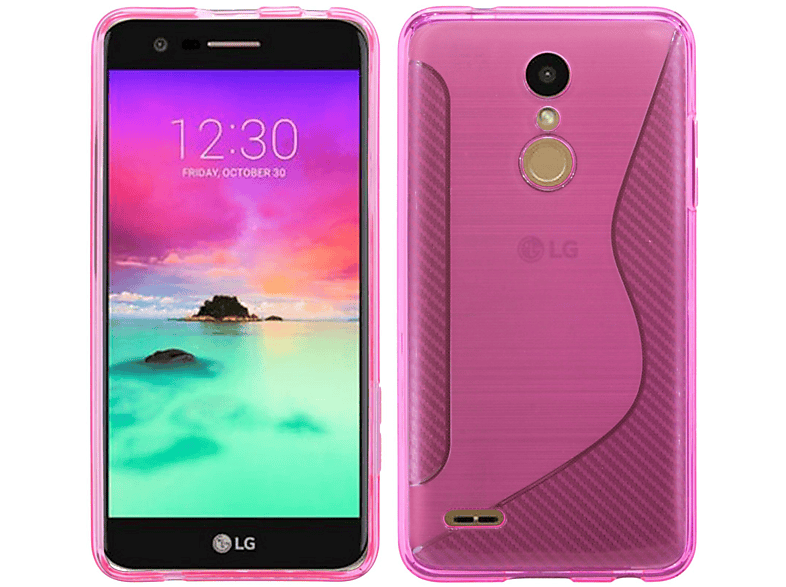 COFI LG LG, Hülle Cover Zubehör Silikon Bumper in Silikonschale K9, Bumper, K9//S-Line TPU Pink, Rosa SchutzHülle Case