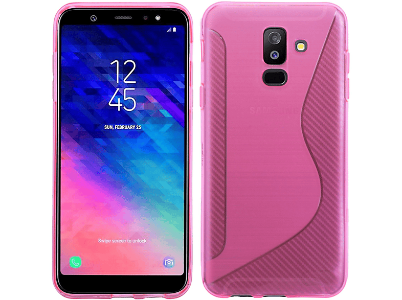 COFI S-Line Cover, Bumper, Samsung, Galaxy A6 Plus, Rosa