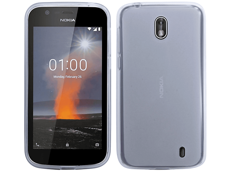 COFI NOKIA 1//Silikon Hülle Tasche Case Schale Nokia, Bumper, Zubehör Frosted, Zubehör Bumper Schutzhülle 1, Gummi Blau