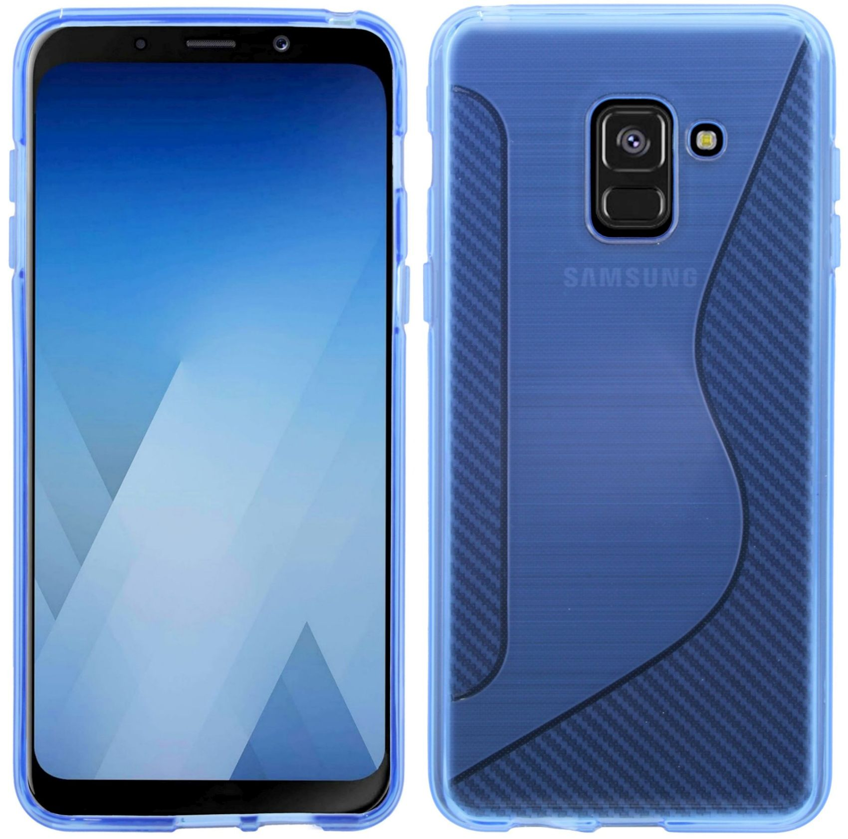 Blau Cover, 2018, Bumper, Samsung, COFI S-Line A8 Plus Galaxy