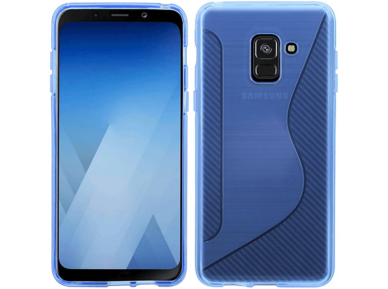 COFI S-Line Cover, Bumper, Samsung, Galaxy A8 Plus 2018, Blau
