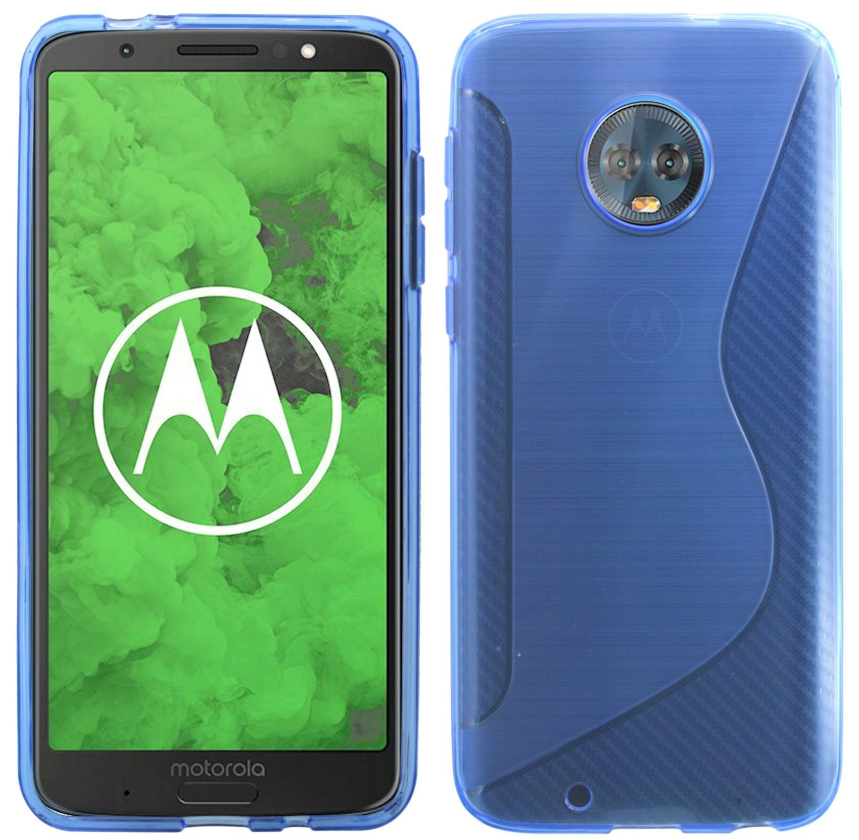 COFI Bumper, Cover, Blau S-Line Motorola, G6, Moto