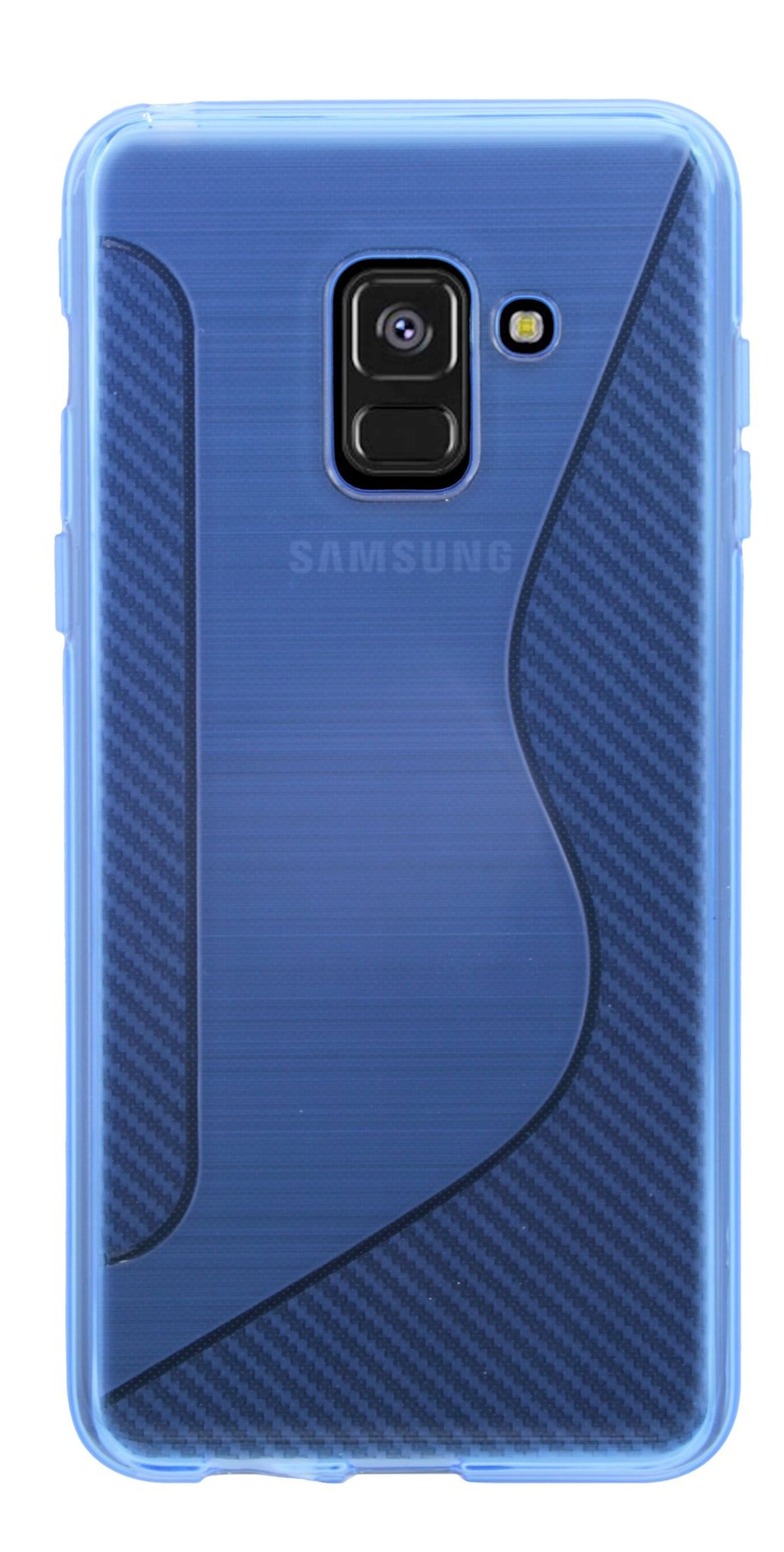 Blau Cover, 2018, Bumper, Samsung, COFI S-Line A8 Plus Galaxy