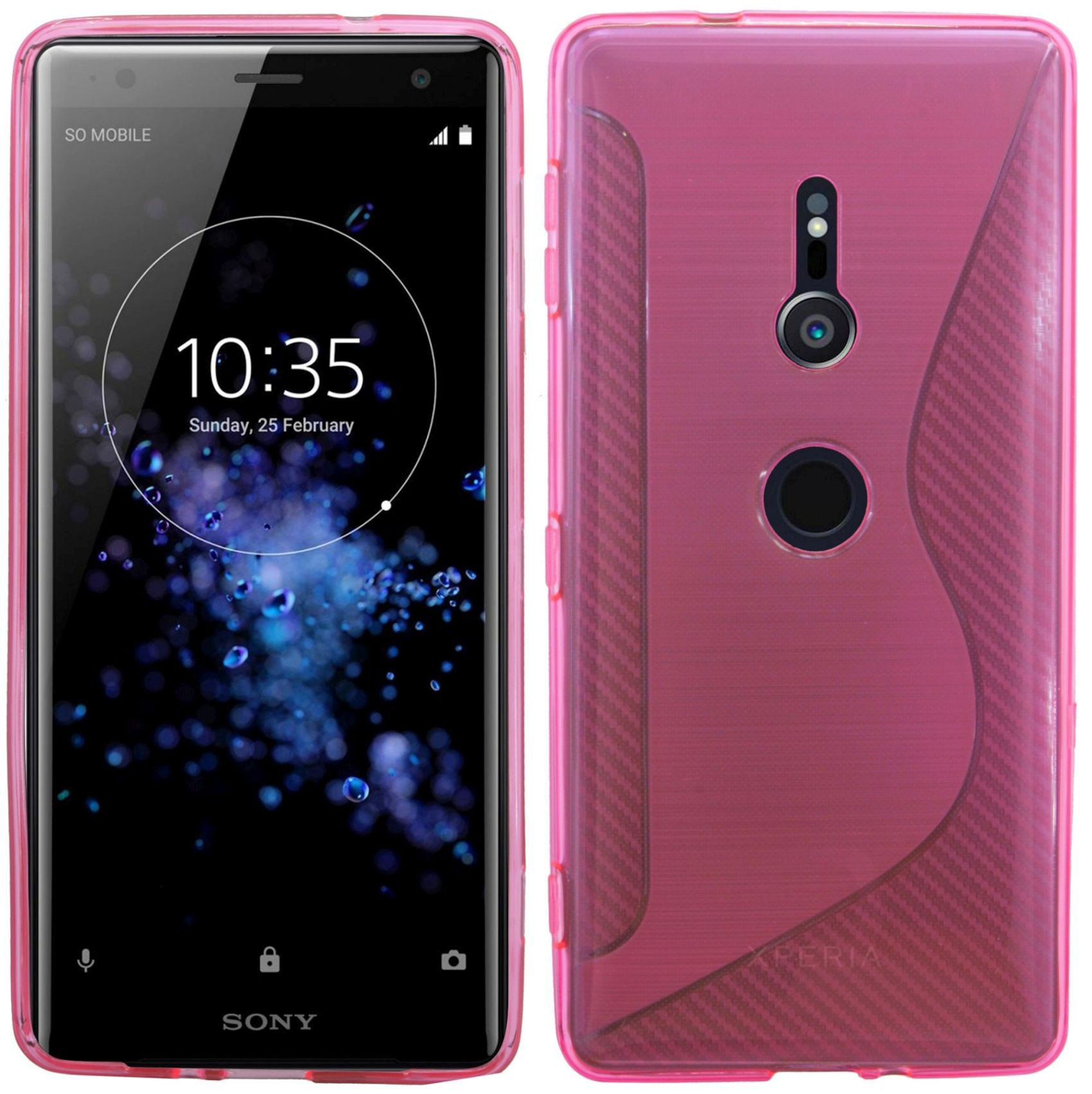 XZ2, COFI Xperia S-Line Cover, Bumper, Rosa Sony,