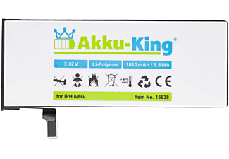 AKKU-KING Akku kompatibel mit iPhone 6 / 6G Li-Polymer Handy-Akku, 3.82 Volt, 1810mAh