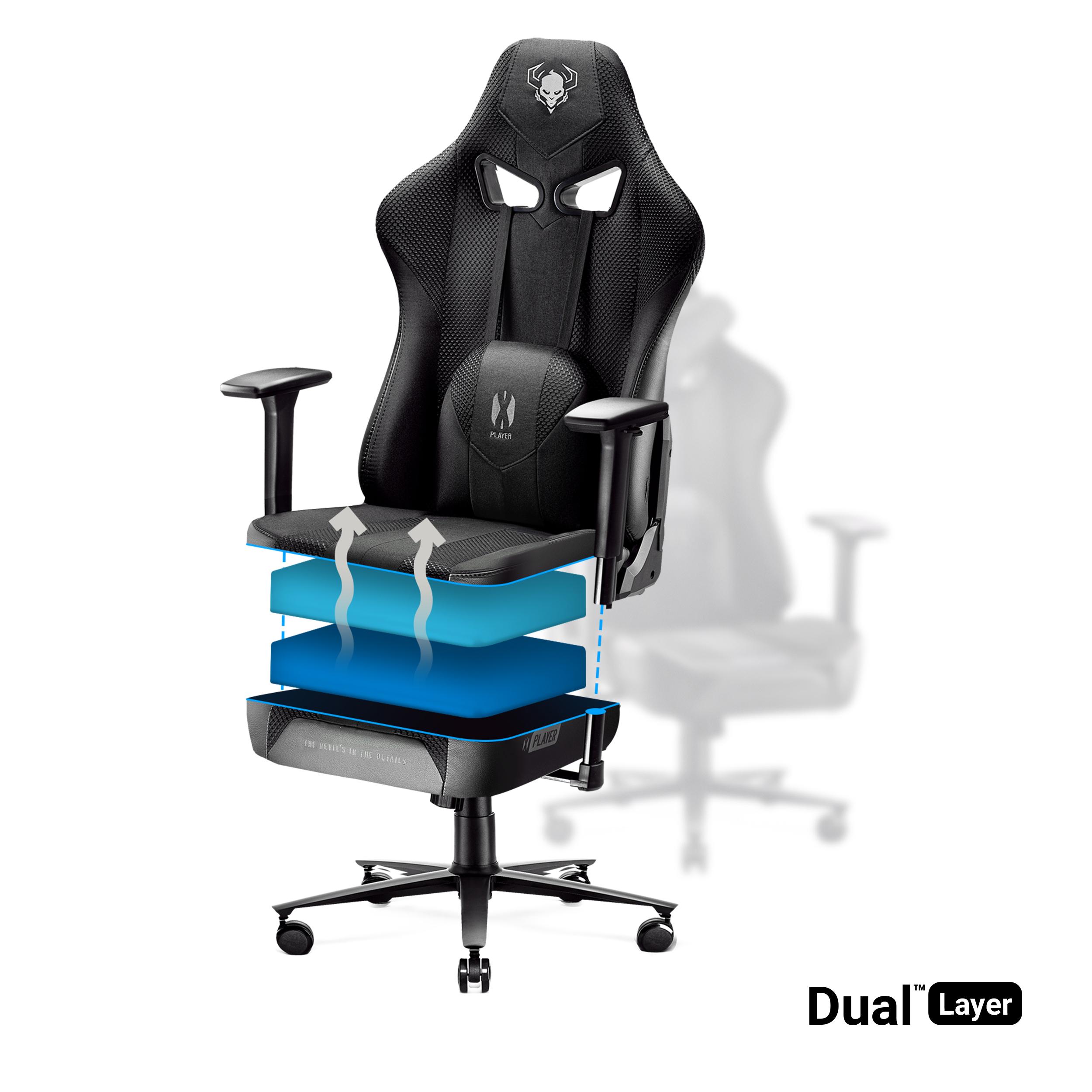 DIABLO CHAIRS GAMING STUHL black 2.0 X-PLAYER NORMAL Chair, Gaming