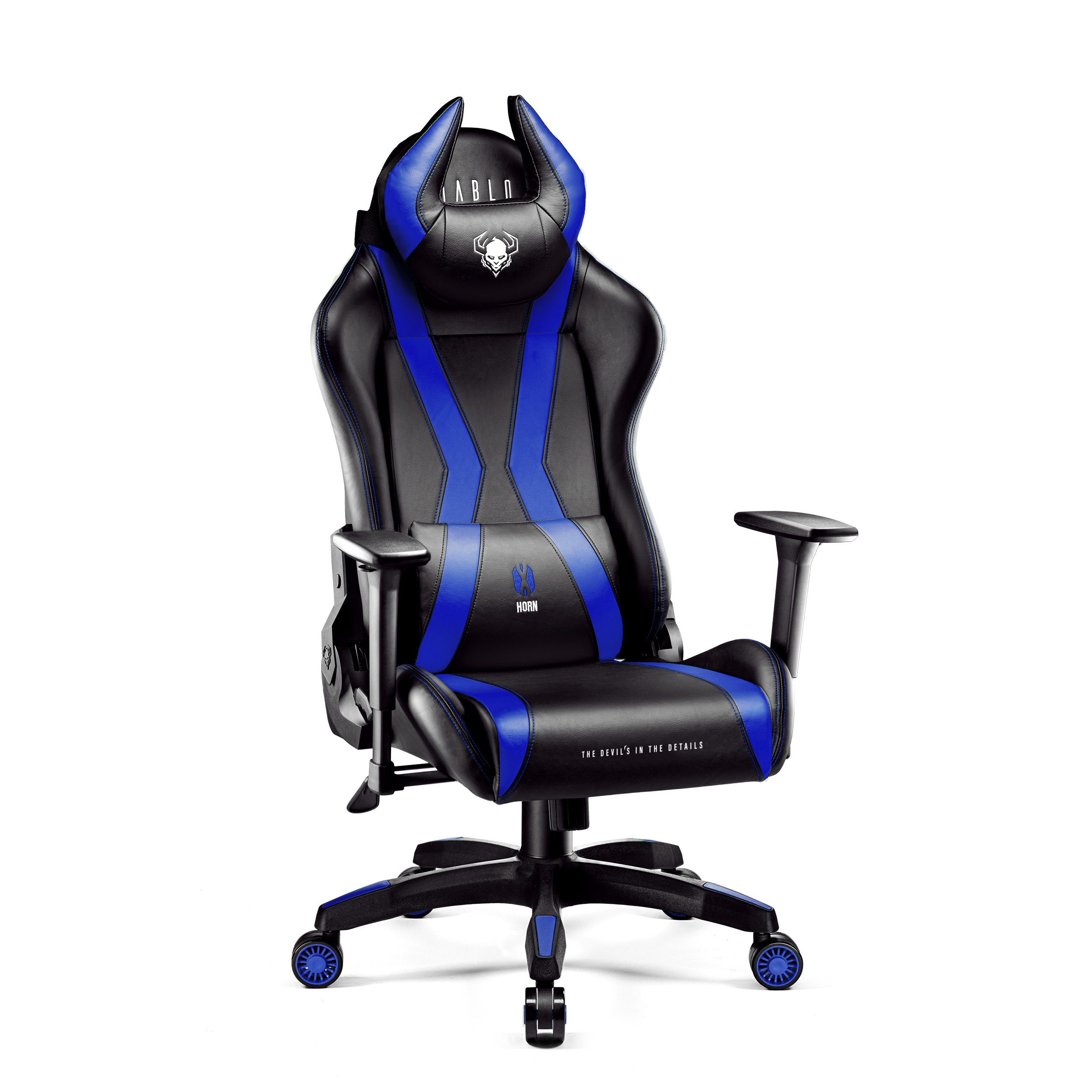 STUHL 2.0 DIABLO CHAIRS Chair, NORMAL X-HORN GAMING Gaming black/blue