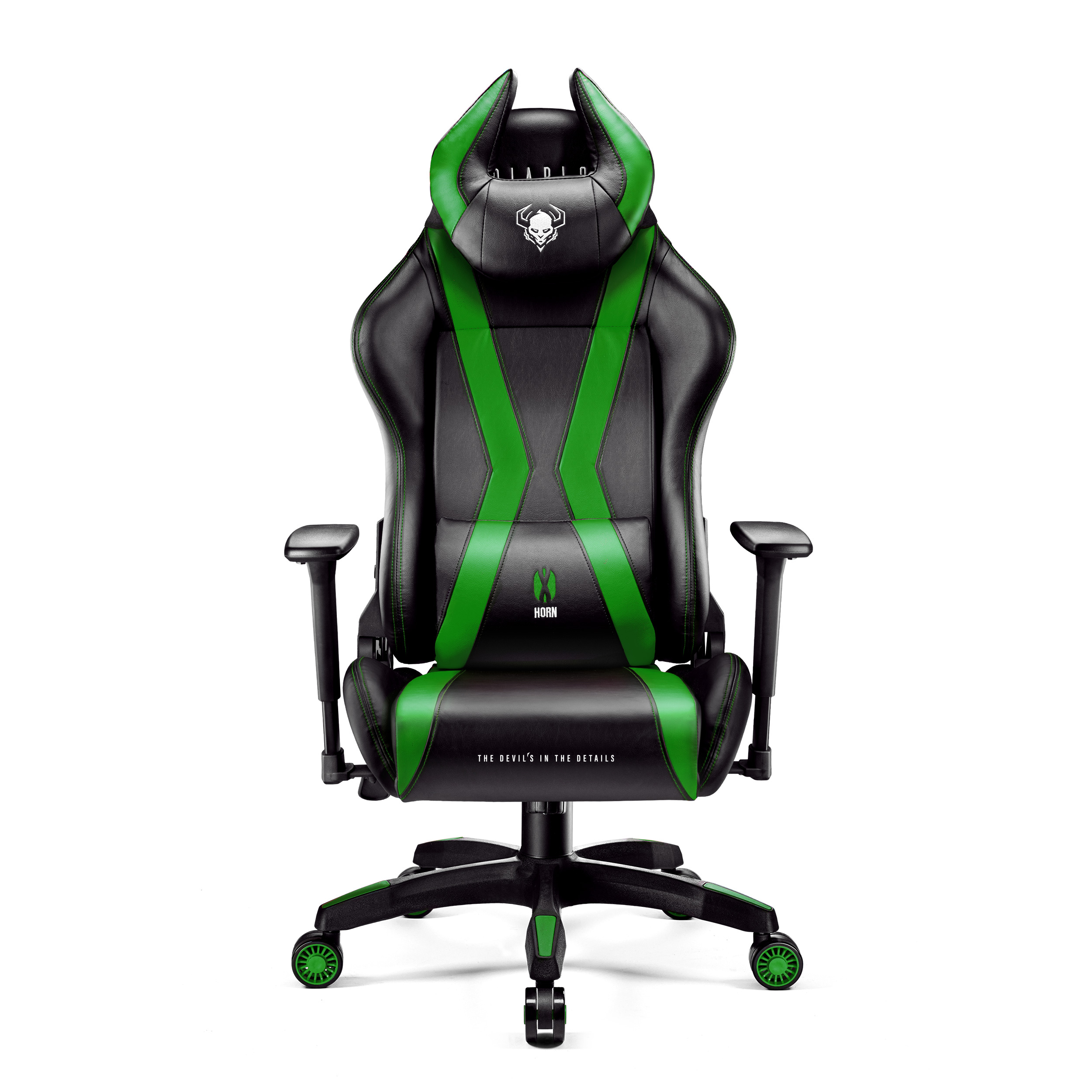 2.0 GAMING black/green Gaming DIABLO X-HORN STUHL CHAIRS Chair, NORMAL